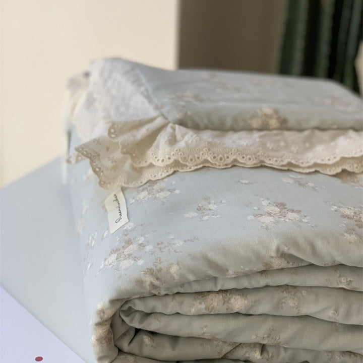 Blue Peace Summer Quilted Blanket