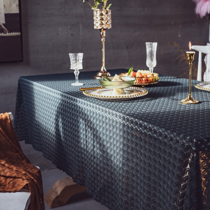 Rustic Ripple Lace Tablecloth