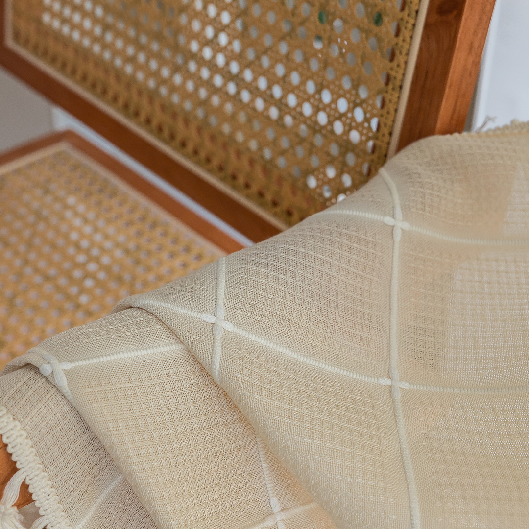 Sunlit Check Fringe Curtain