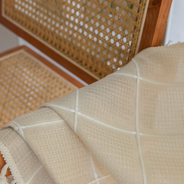 Sunlit Check Fringe Curtain