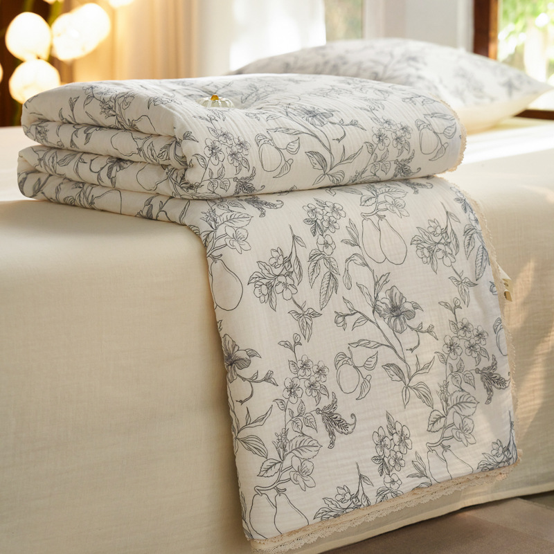 Foliage Time Summer Quilted Blanket