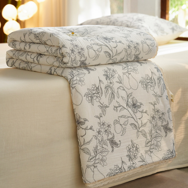 Foliage Time Summer Quilted Blanket