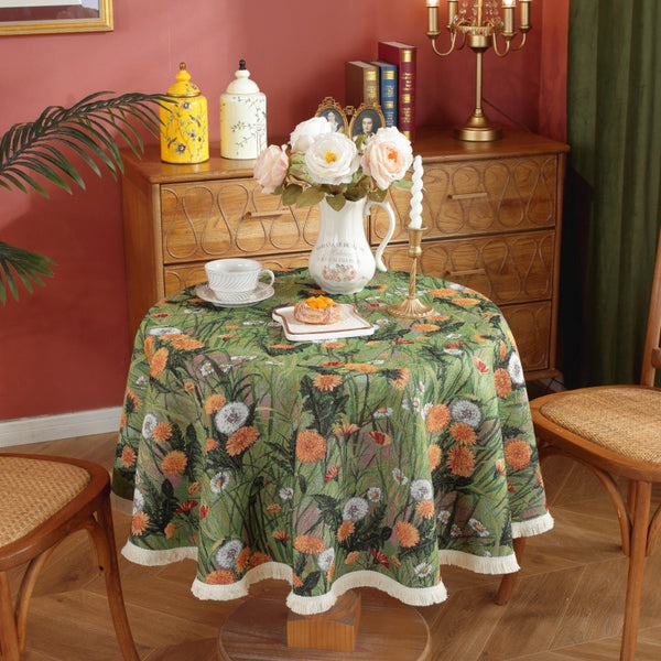 Spring Garden Round Tablecloth