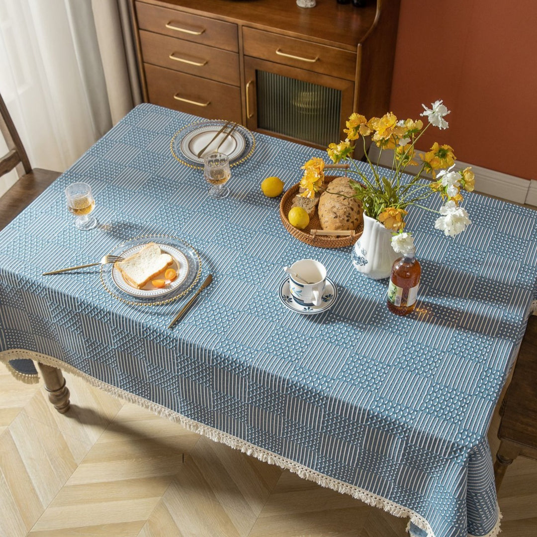Vintage Geo Weave Tablecloth