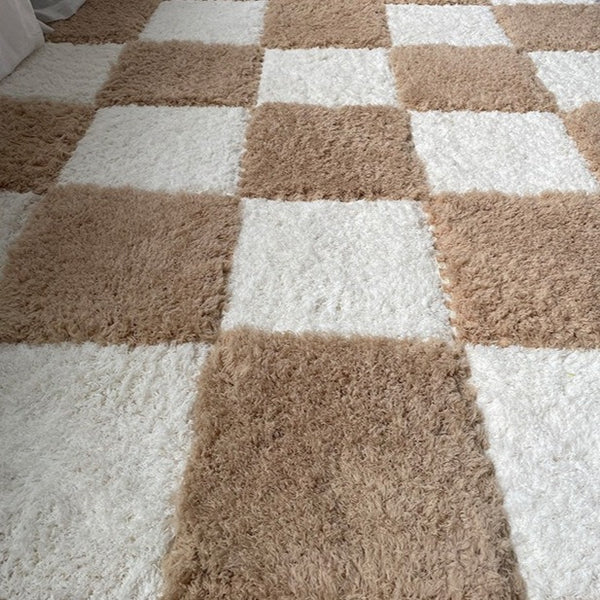 Fluffy Puzzle Tile Set - Teddy Cream