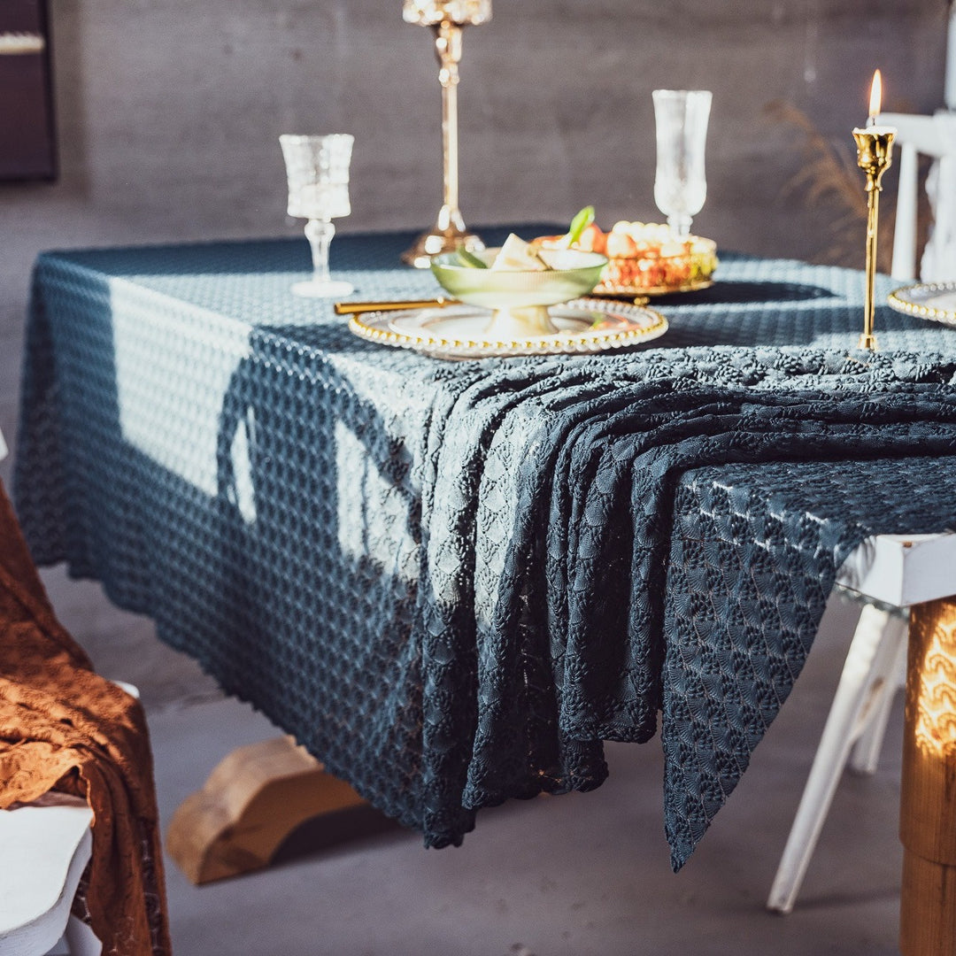 Rustic Ripple Lace Tablecloth