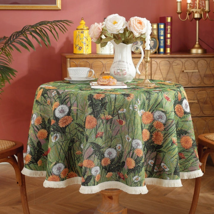 Spring Garden Round Tablecloth