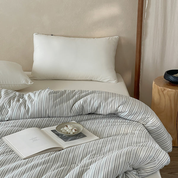 Coastal Stripe Summer Quilted Blanket