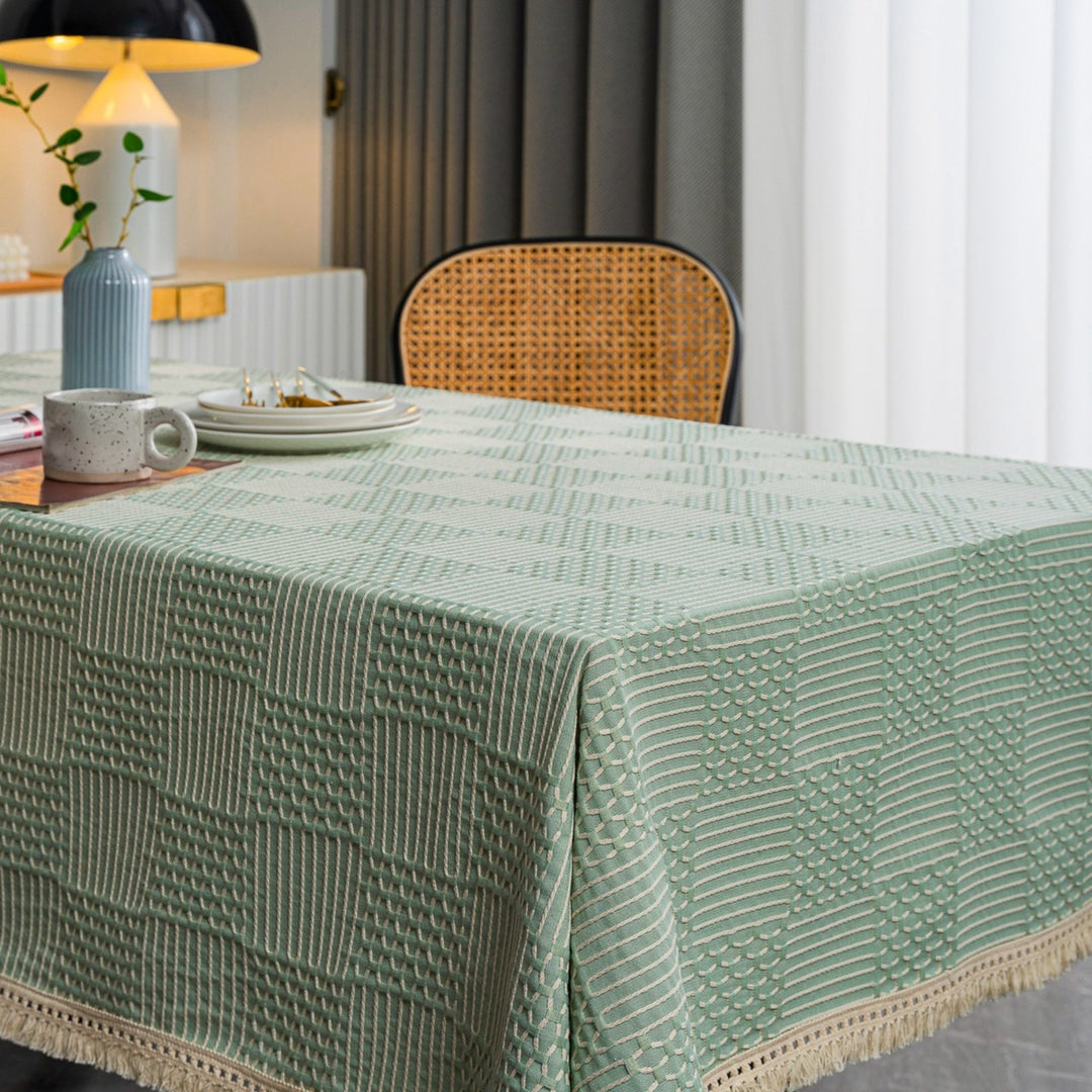 Vintage Geo Weave Tablecloth