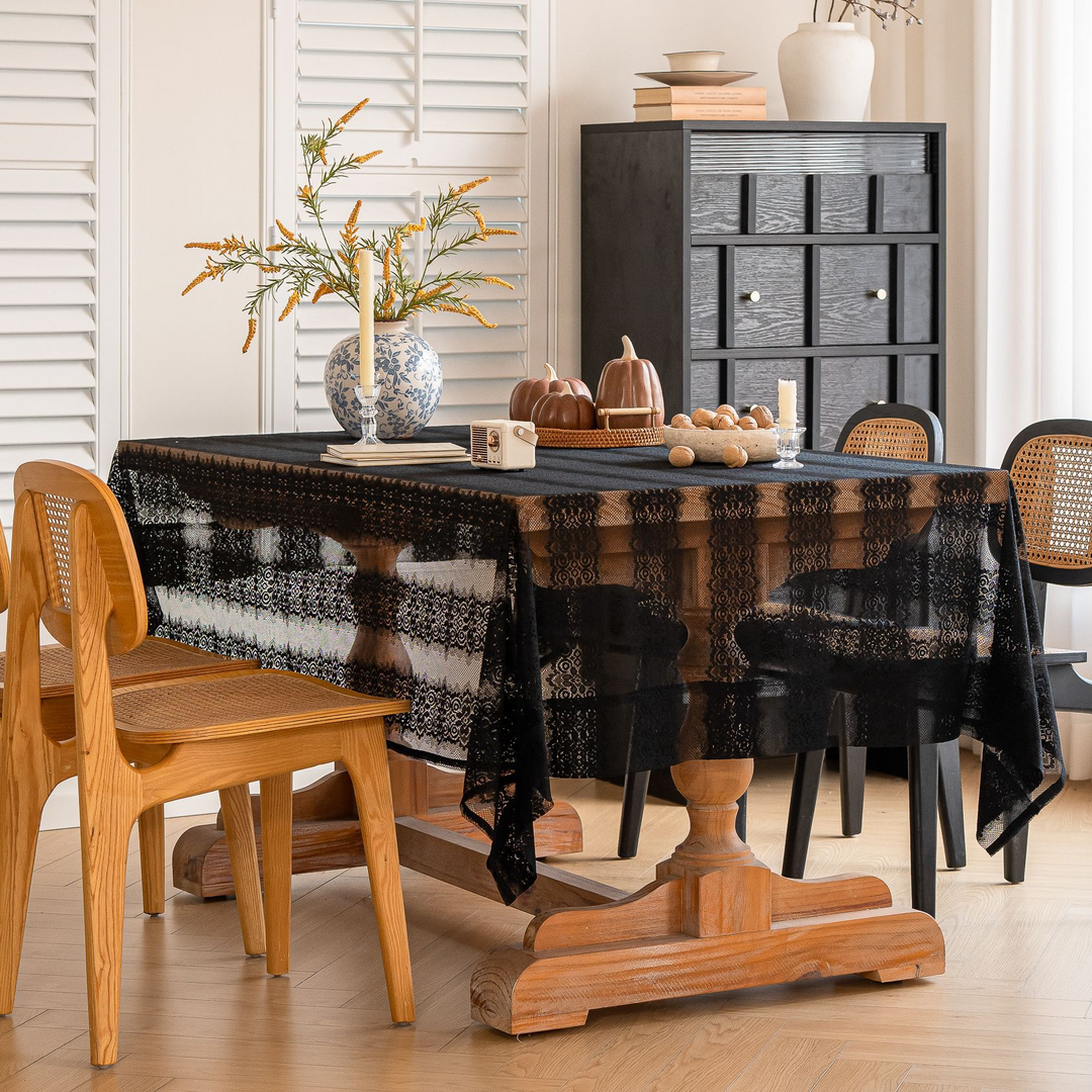 Retro Stripe Lace Tablecloth