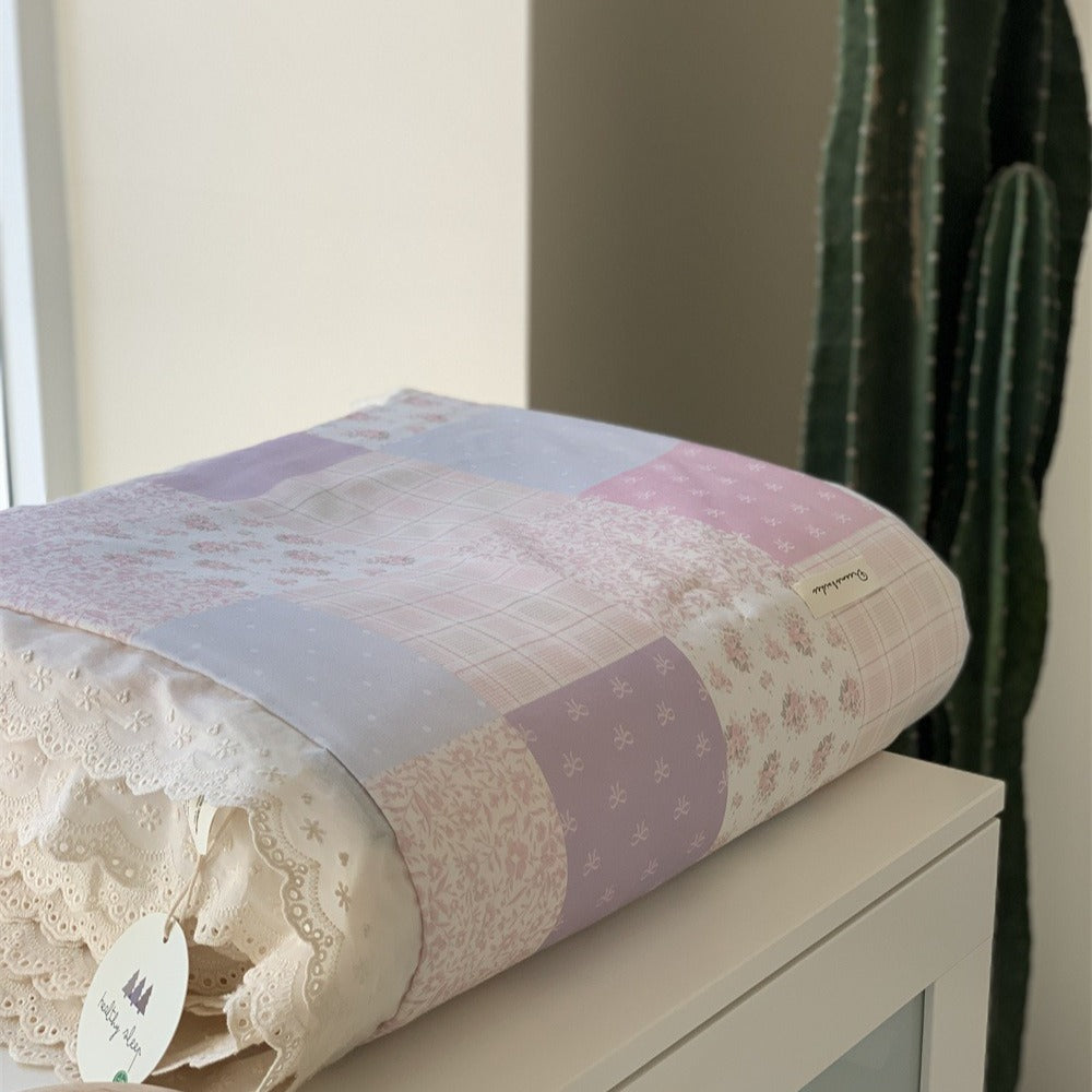 Rural Patchwork Summer Quilted Blanket