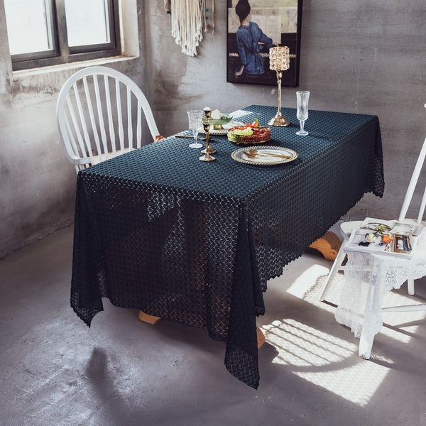 Rustic Ripple Lace Tablecloth