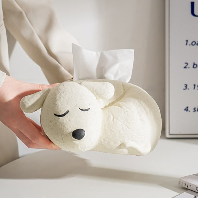 Cute Puppy Tissue Box Decor
