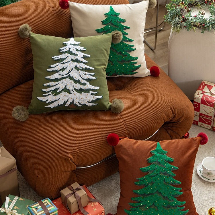Xmas Tree Square Cushion