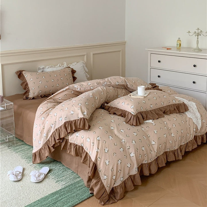 Frilly Floral Bedding Set