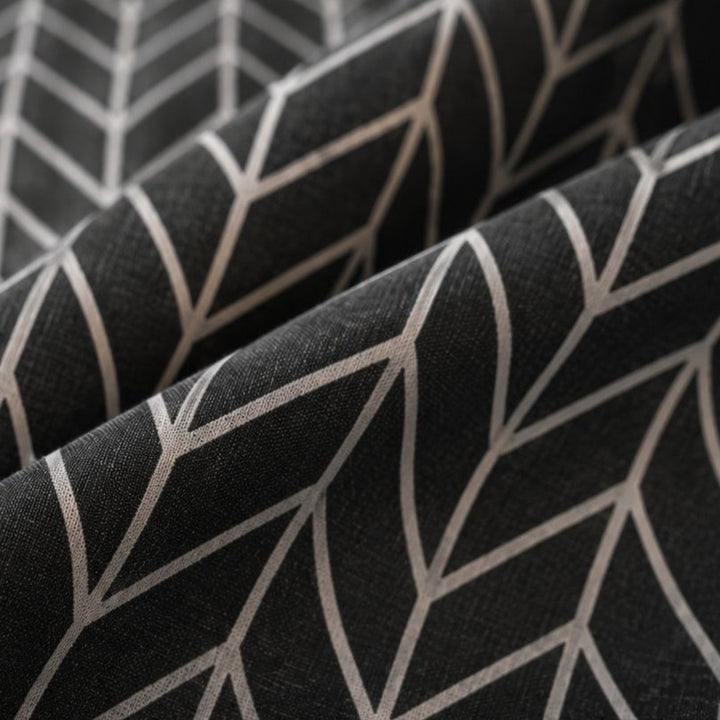 Midnight Herringbone Tassel Tablecloth
