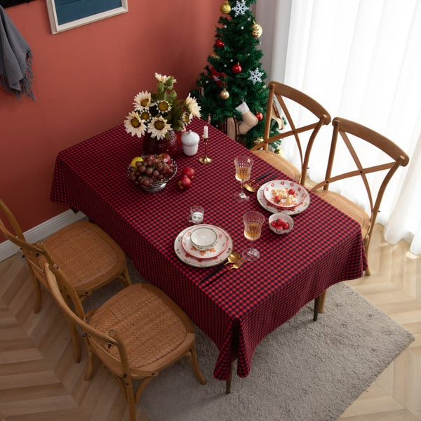 Retro Chequered Tablecloth