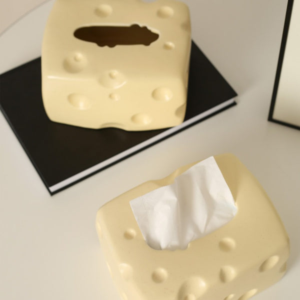 Swiss Cheese Ceramic Tissue Box