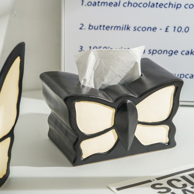 Charming Butterfly Ceramic Tissue Box