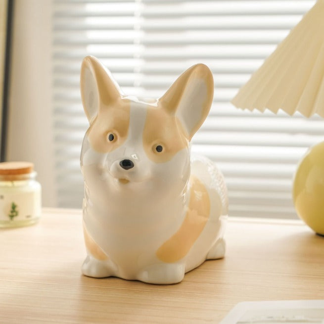 Corgi Puppy Tissue Box