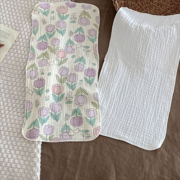Tulip Muslin Burp Cloth Set