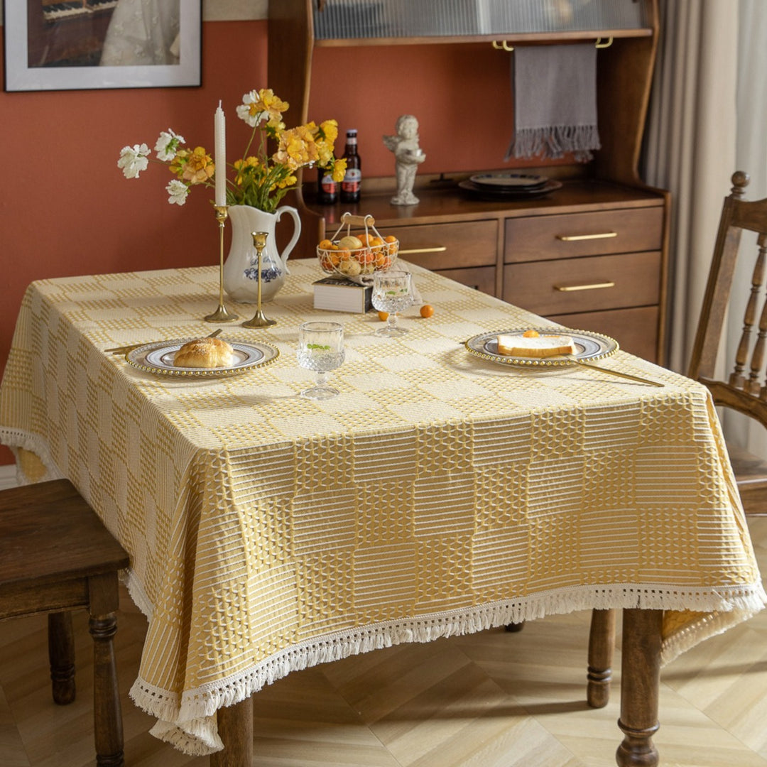 Vintage Geo Weave Tablecloth