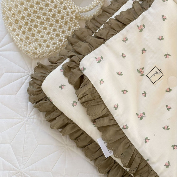 Sage Bud Summer Quilted Blanket