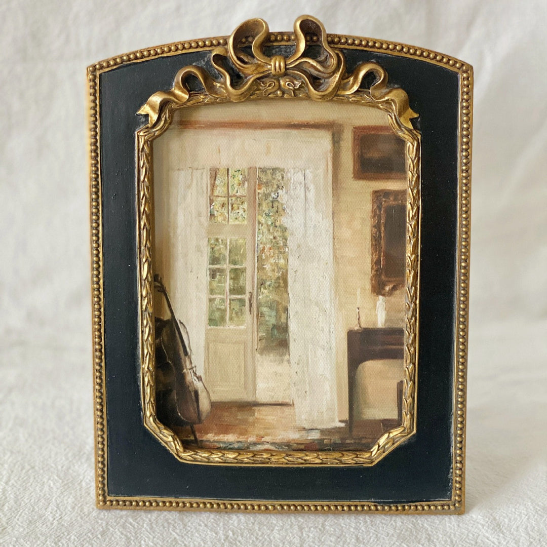 Antique Beaded Bow Frame