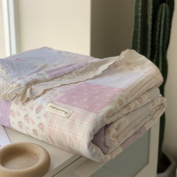 Rural Patchwork Summer Quilted Blanket