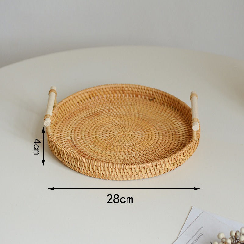 Morning Shore Rattan Tray Set