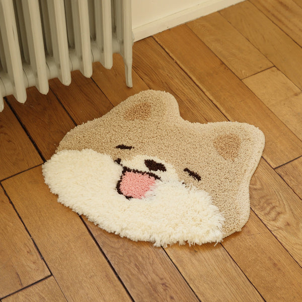 Fluffy Cheek Corgi Rug