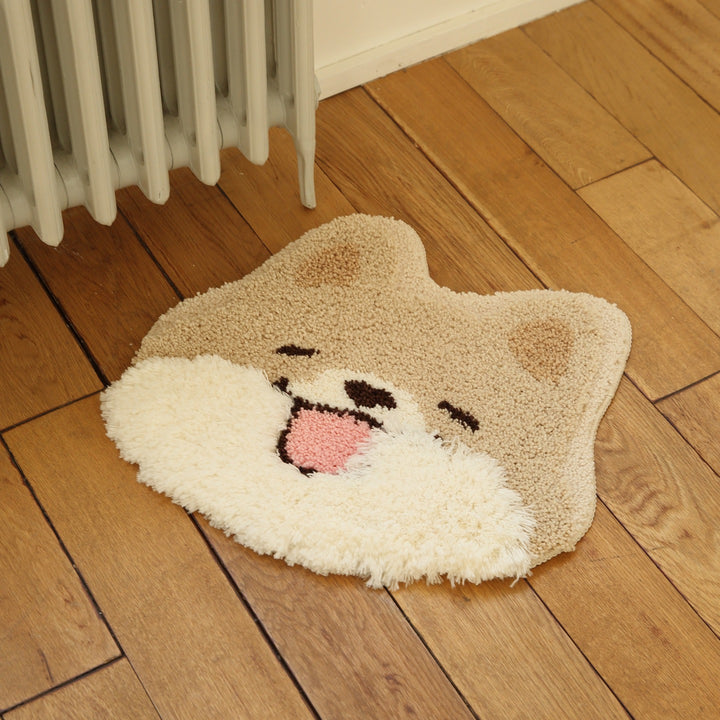 Fluffy Cheek Corgi Rug