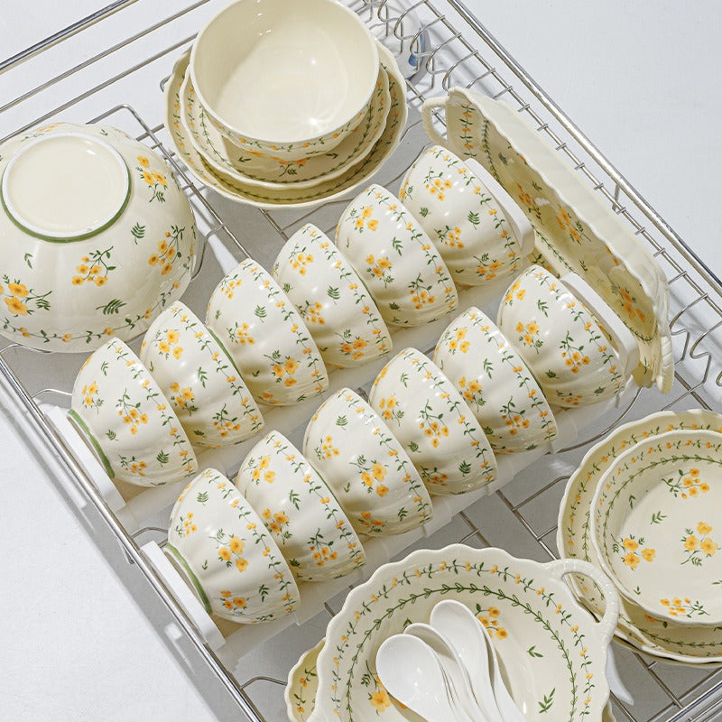 Yellow Garland Ceramic Dining Set