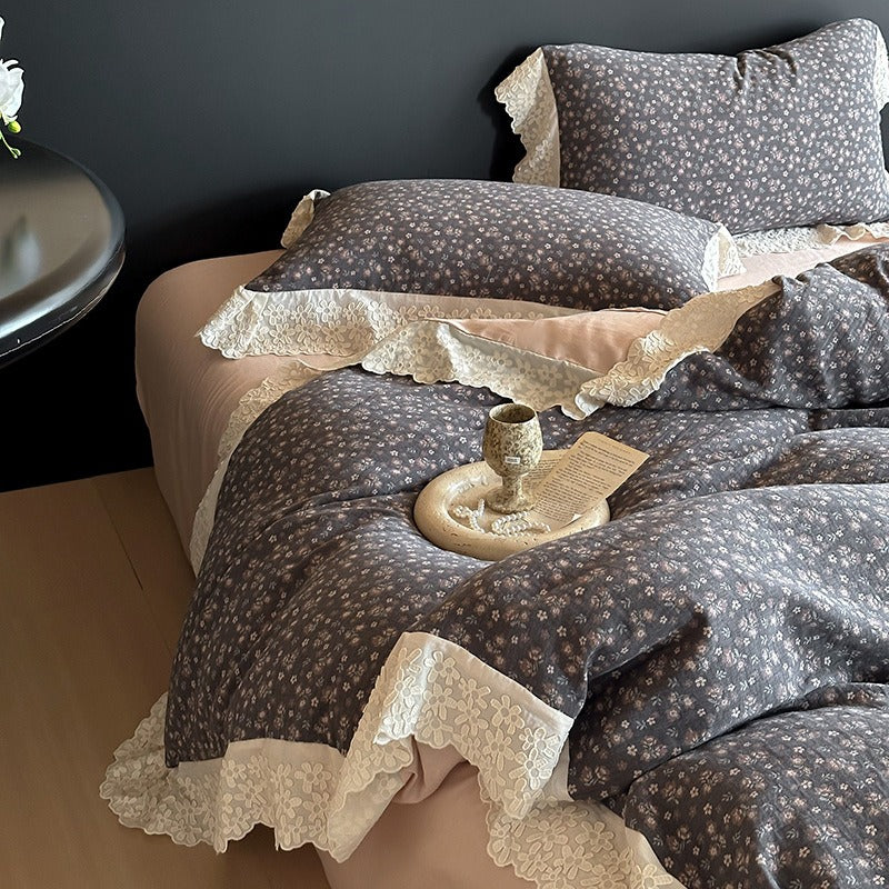 Timeless Floral Lace Bedding Set
