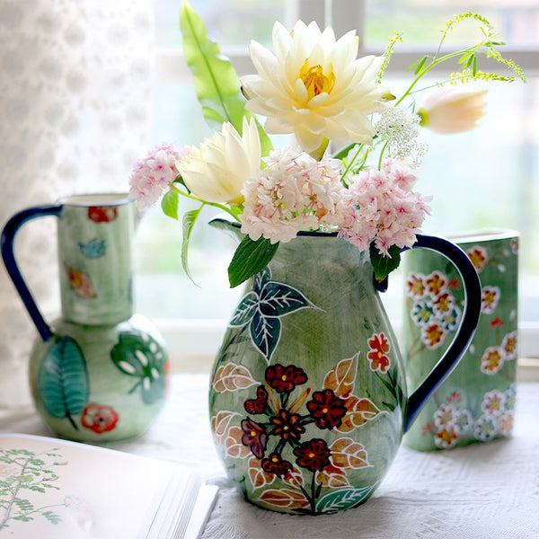 Fiesta Ceramic Pitcher Vase