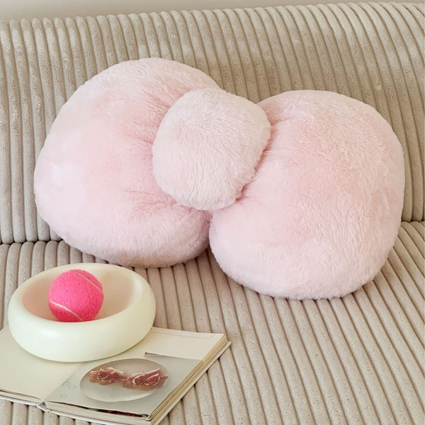 Fuzzy Bow Cushion