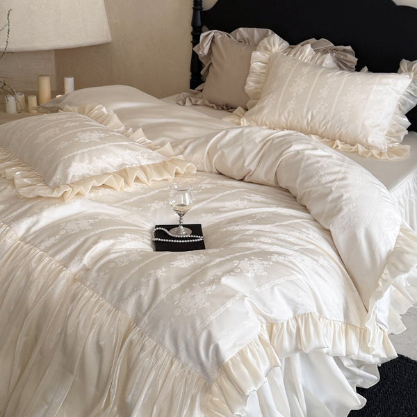 Lacey Champagne Bedding Set