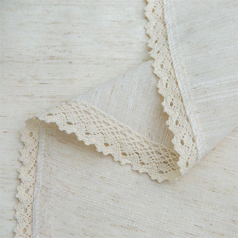 Line Linen Round Tablecloth