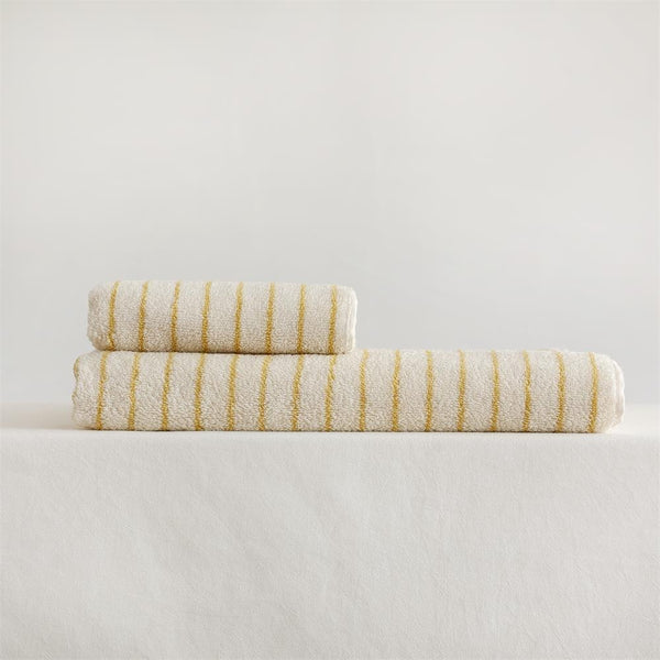 Lemon Yellow Striped Towel Collection