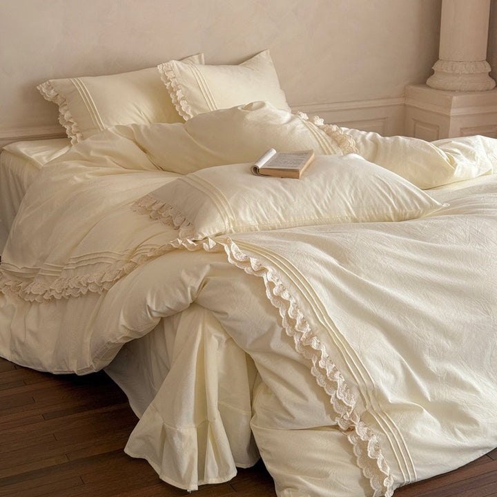 Cream Lace Siesta Bedding Set