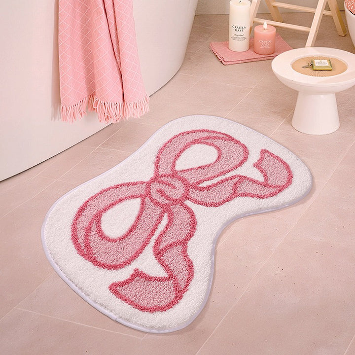 Ribbon Bow Bath Mat