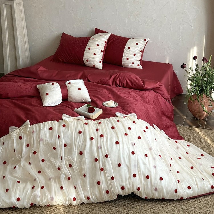 Polka & Bow Bedding Set