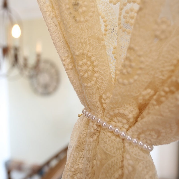 Courtly Embroidered Cabinet Curtain