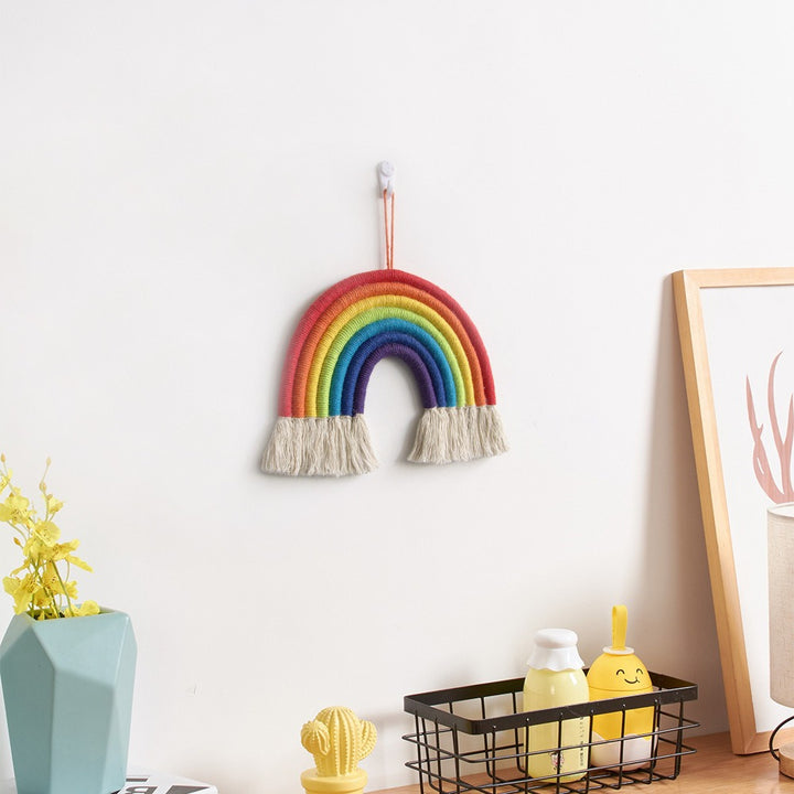 Handcrafted Rainbow Macrame Decor