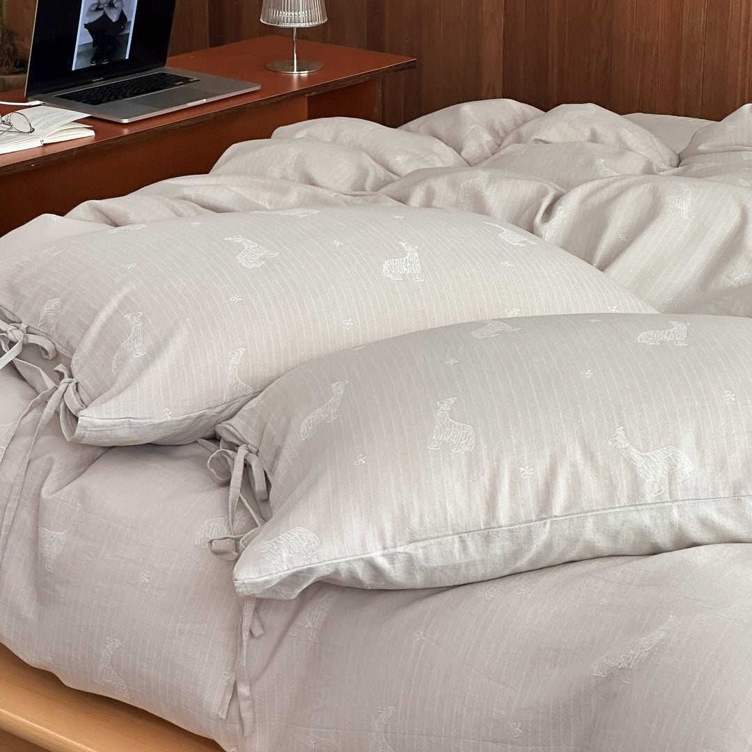 Snuggle Pup Linen Bedding Set