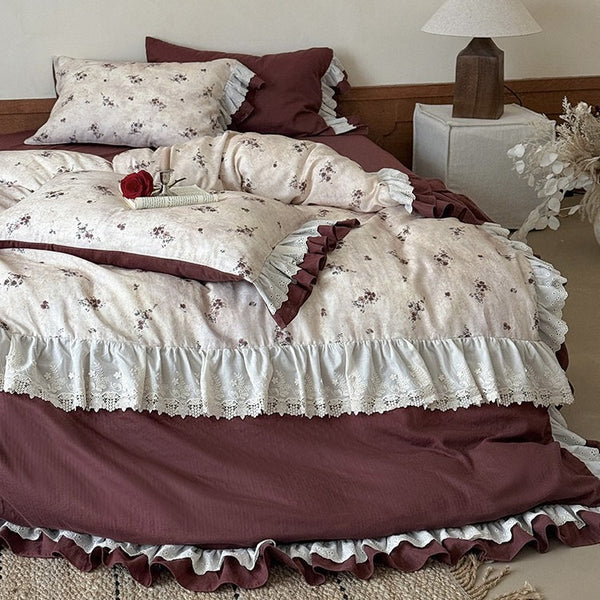 French Cottage Ruffle Bedding Set