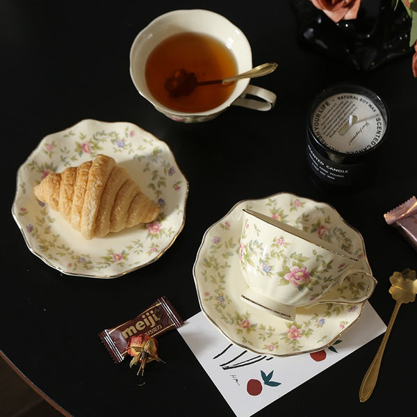 Light Yellow Petal Garden Teacup Set