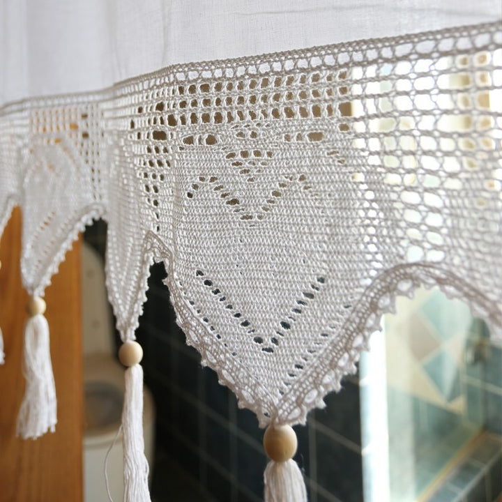 Peaceful Lace Tassel Cabinet Curtain