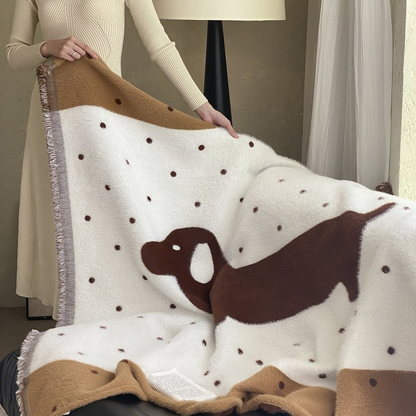 Fuzzy Dachshund Blanket