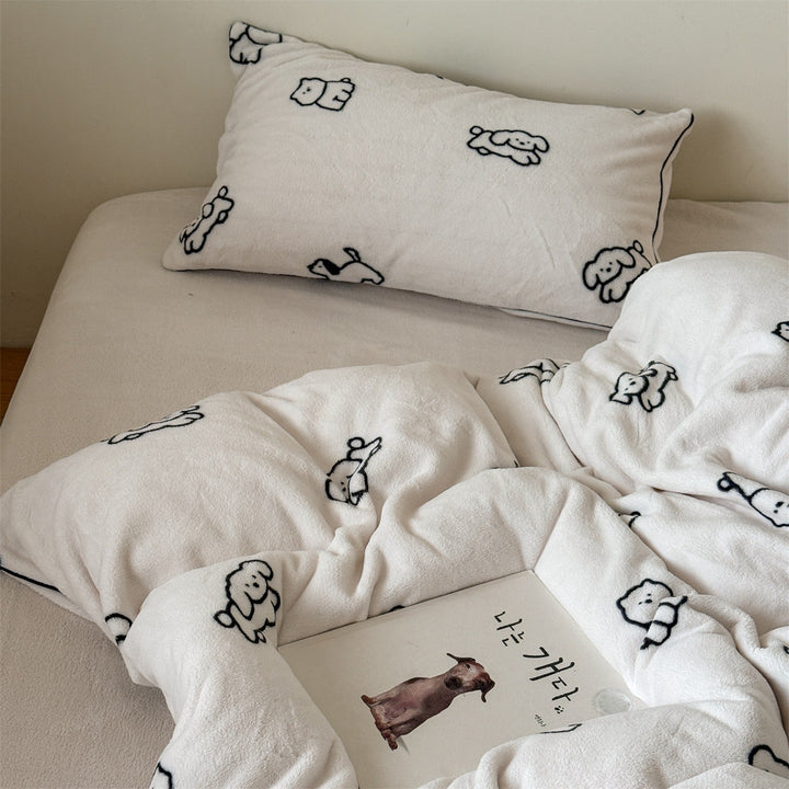 Lovely Puppy Warm Bedding Set
